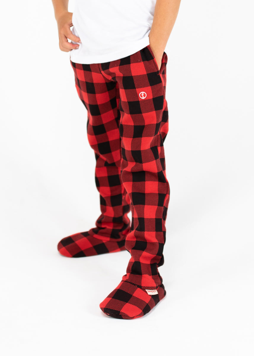 Lumberjack Pajama Pants UNISEX - BLACK/RED